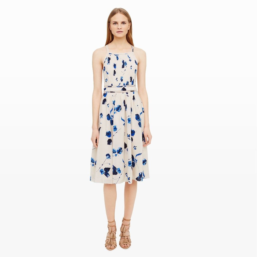 club monaco silk floral klarika dress